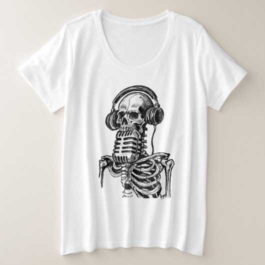Skeletal Sound Grote Maat T-shirt (Design voorkant)
