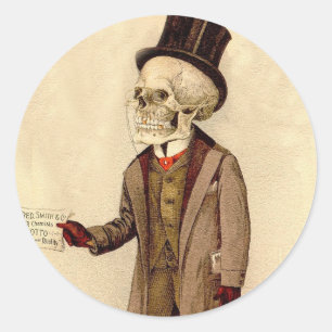 skeletarts ronde sticker