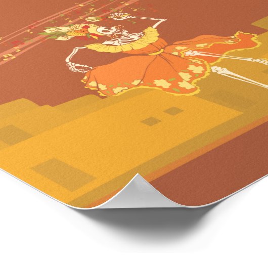 Skeletband op dag van de dood poster (Hoek)