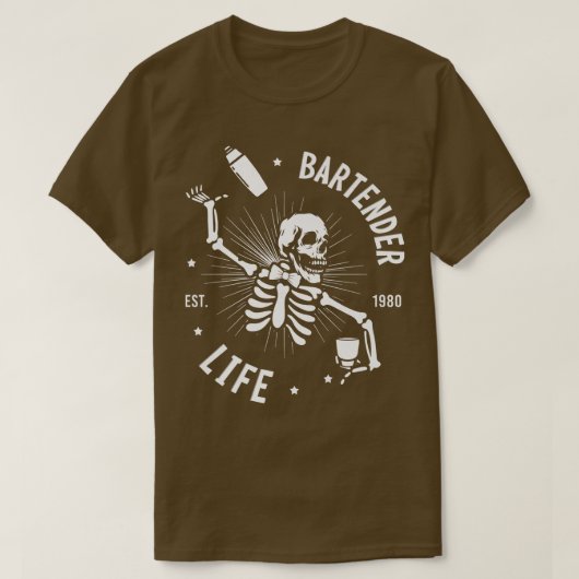 SkeletBartender Life T-shirt (Design voorkant)