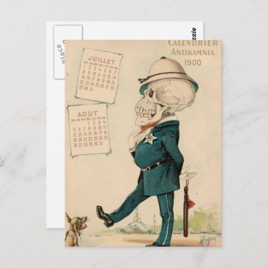 Skeletbediende Briefkaart (Voorkant / Achterkant)