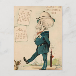 Skeletbediende Briefkaart