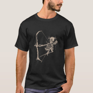 Skeletbediende van het ontwerp van de Archery met  T-shirt