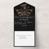 Skeletbemanning All In One Uitnodiging (Binnen)