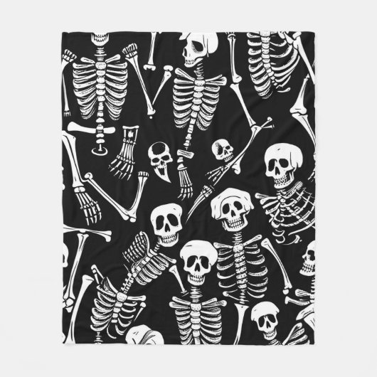 Skeletbemanning Fleece Deken (Voorkant)