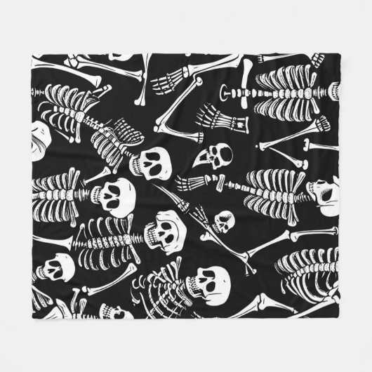 Skeletbemanning Fleece Deken (Voorkant (Horizontaal))