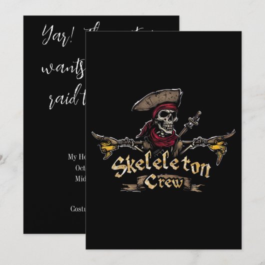 Skeletbemanning Kaart (Voorkant / Achterkant)