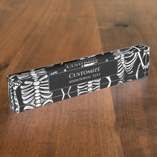 Skeletbemanning Naambordje (Zijkant)