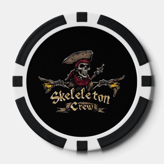 Skeletbemanning Poker Chips (Voorkant)