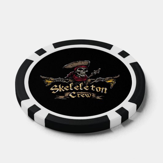 Skeletbemanning Poker Chips (Enkel)