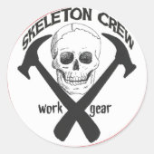 Skeletbemanning Ronde Sticker (Voorkant)