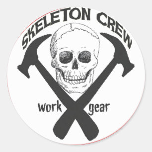 Skeletbemanning Ronde Sticker