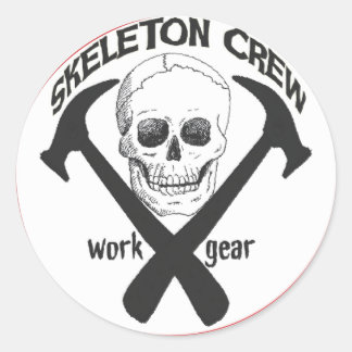 Skeletbemanning Ronde Sticker