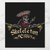 Skeletbemanning Wijn Etiket (Enkel label)