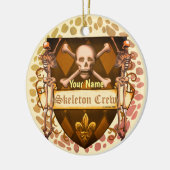 Skeletbemanningsschild keramisch ornament (Links)