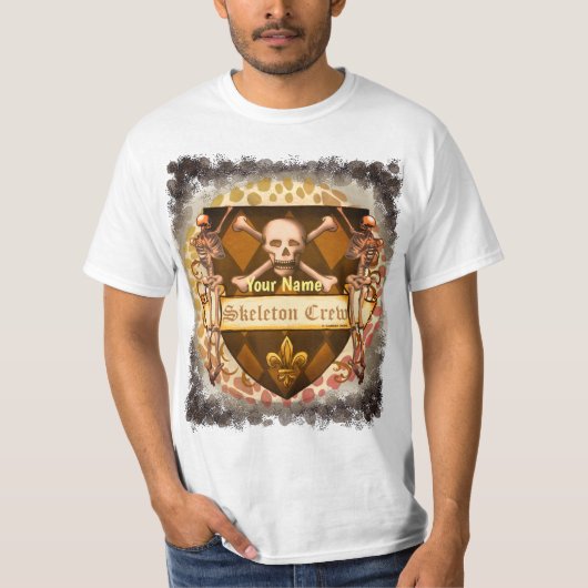 Skeletbemanningsschild t-shirt (Voorkant)