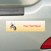Skeletbiker / Bike Rider: Bumpersticker (Op auto)