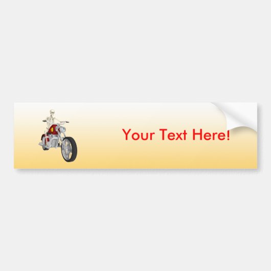 Skeletbiker / Bike Rider: Bumpersticker (Voorkant)