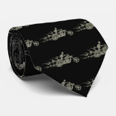 Skeletbiker / Bike Rider: Necktie Stropdas (Opgerold)