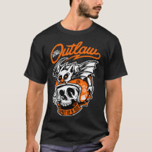 Skeletbiker Bone Outlaw Motorcycle Mannen T-Shirt