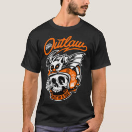 Skeletbiker Bone Outlaw Motorcycle Mannen T-Shirt
