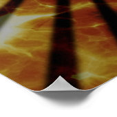 Skeletbiker die een sigaret rookte poster (Hoek)