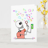 Skeletblaasjes in de wind kaart (Gele Bloem)