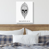 skeletblad canvas afdruk (Insitu (Slaapkamer))