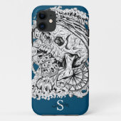 Skeletblauw anker Case-Mate iPhone case (Achterkant)
