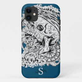 Skeletblauw anker Case-Mate iPhone case