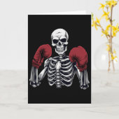 Skeletbokser Boksen Kickboksen Halloween Martial A Kaart (Gele Bloem)