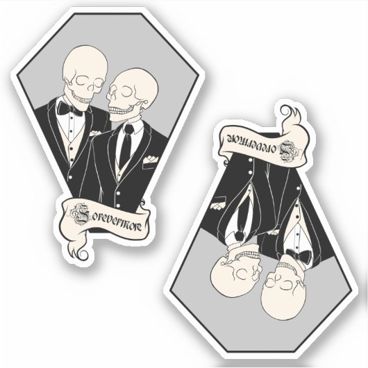 Skeletbomen Sticker (Voorkant)