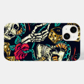 Skeletbotten Tekening iPhone Hoesje (Achterkant (horizontaal))