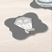 Skeletbruiden Kartonnen Onderzetters (Gekanteld)