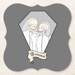 Skeletbruiden Kartonnen Onderzetters