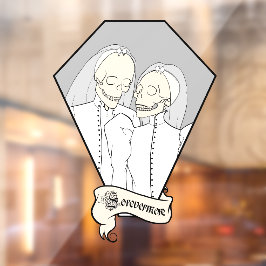 Skeletbruiden Raamsticker