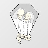 Skeletbruiden Raamsticker (Vel)