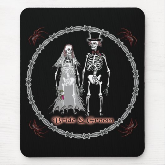 Skeletbruiloft Muismat (Voorkant)