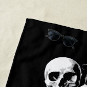 Skeletcellist Donkere Minimaal Illustratie Strandlaken (In situ)