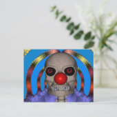 Skeletclown Briefkaart (Staand voorkant)