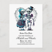 Skeletcombinatie sparen de datum aankondiging briefkaart (Voorkant)