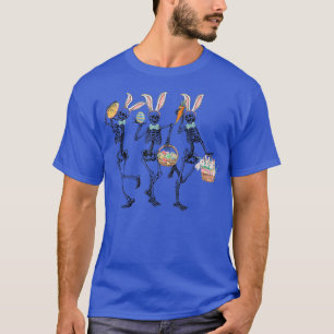 Skeletdansen met Bunny- en Paaseieren T-shirt