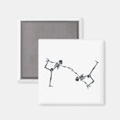 Skeletdansende Halloween Magnet (Voorkant / Achterkant)