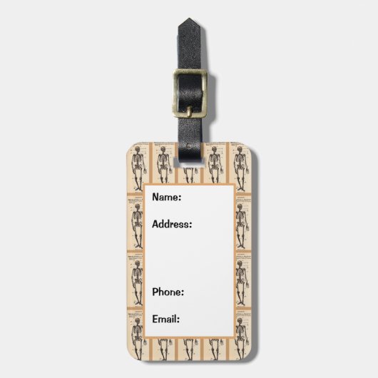 skeletdefinitie bagagelabel (Voorkant verticaal)