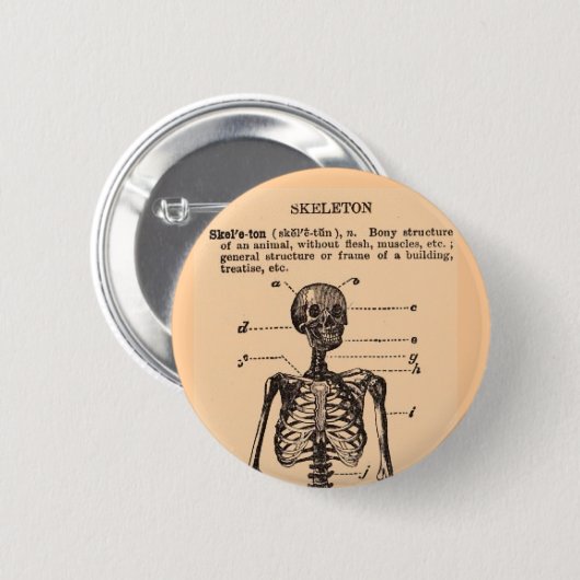  skeletdefinitie ronde button 5,7 cm (Voorkant /achterkant)