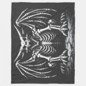 Skeletdraak door BurnsInHell Fleece Deken (Voorkant)