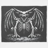Skeletdraak door BurnsInHell Fleece Deken (Voorkant (Horizontaal))