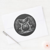 Skeletdraak door BurnsInHell Ronde Sticker (Envelop)