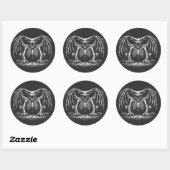 Skeletdraak door BurnsInHell Ronde Sticker (Vel)