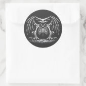 Skeletdraak door BurnsInHell Ronde Sticker (Tas)